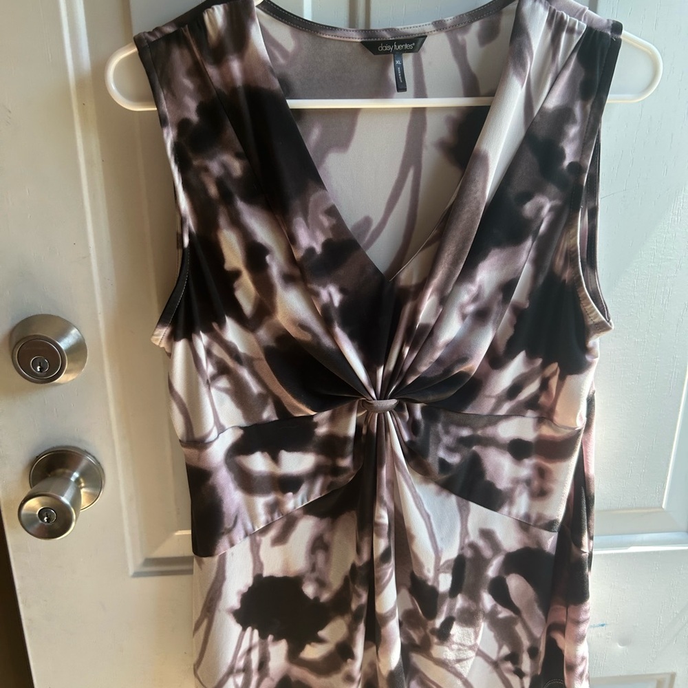 Black, Cream, Purple Women's Top
